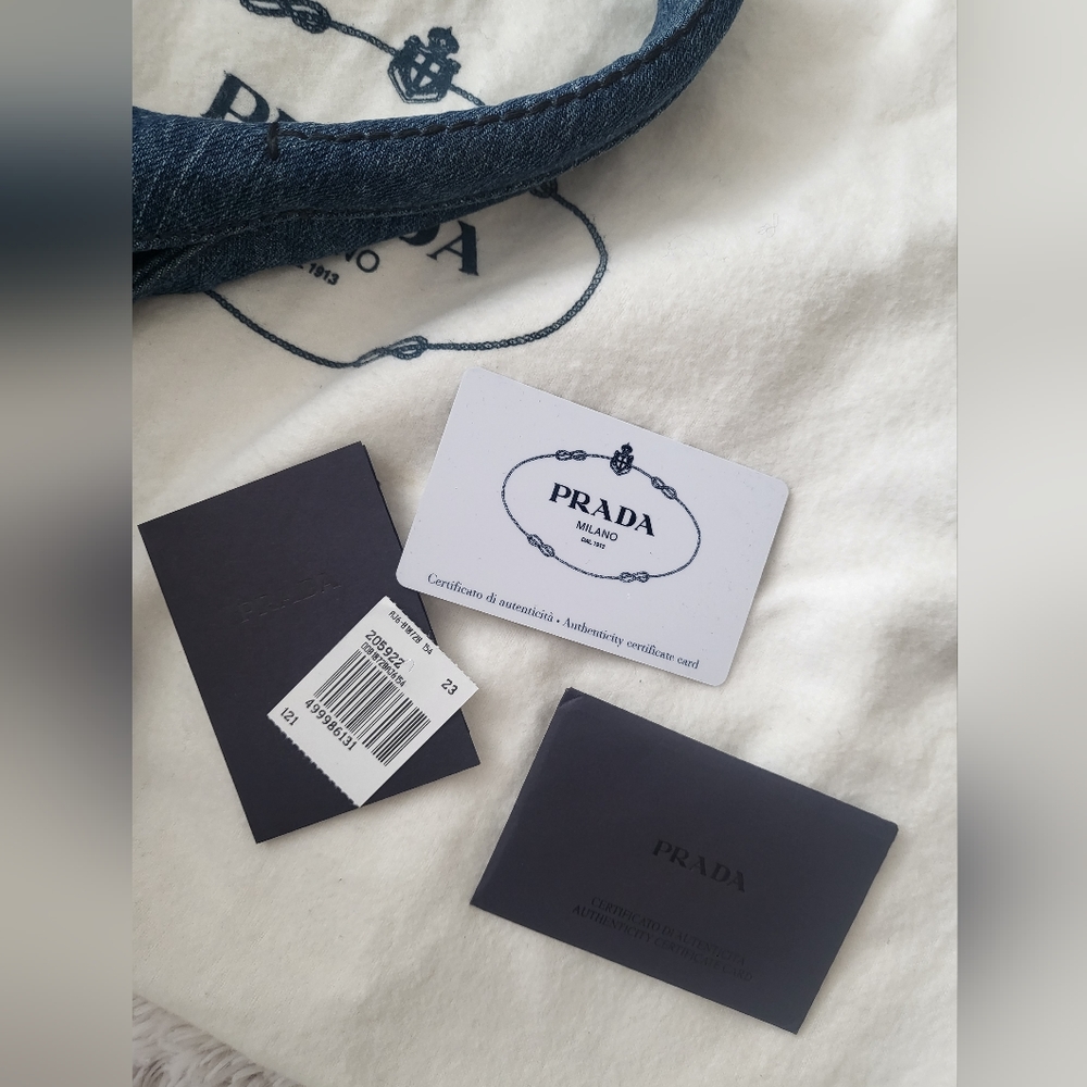💝 PRADA Jean Large Tote Bag 💝, PRADA Canapé Denim Large Handbag - Picture 7 of 8